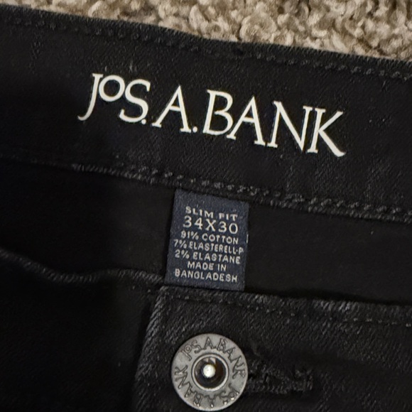 Jos. A. Bank Mens 34x30 Classic Black/Charcoal Slim Straight Fit Jeans - Picture 2 of 4